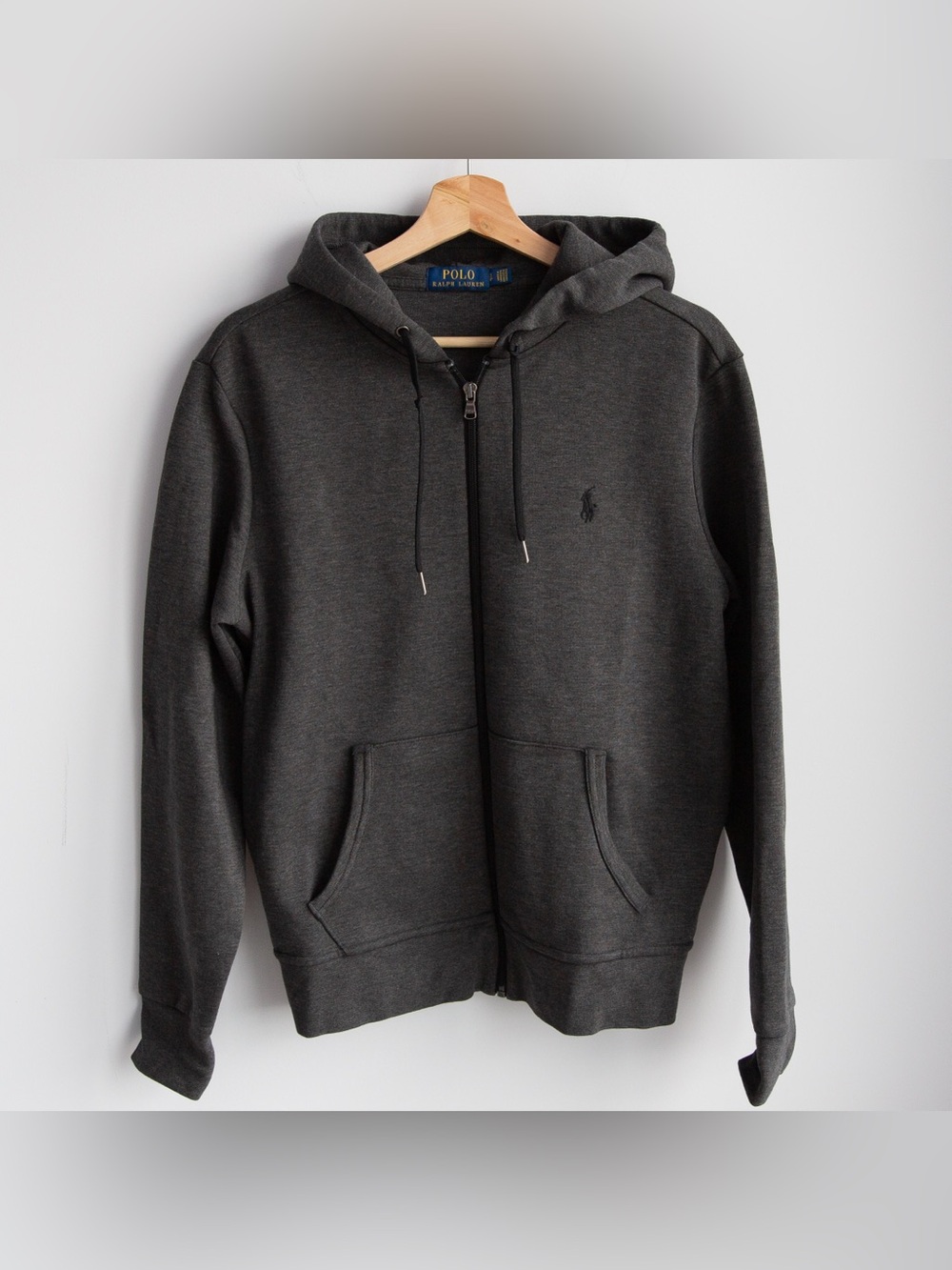 Polo Ralph Lauren Full Zip Hoodie Dark Gray Small Embroidered Pony